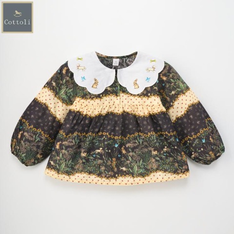 キッズ　ブラウス（100～120cm・Cottoli/yukiemon）