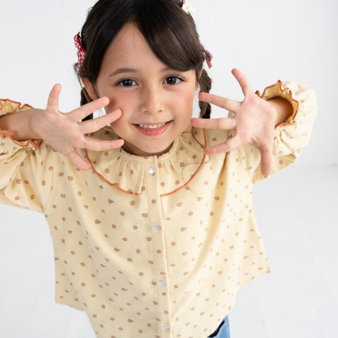 キッズ　ブラウス（100～120cm・moimoi/yukie）