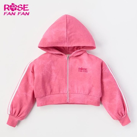 キッズ　パーカ（100～120cm・ROSE FAN FAN）