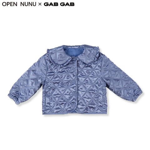 キッズ　サテン中綿キルトジャケット（100～120cm・OPEN NUNU×GAB GAB）