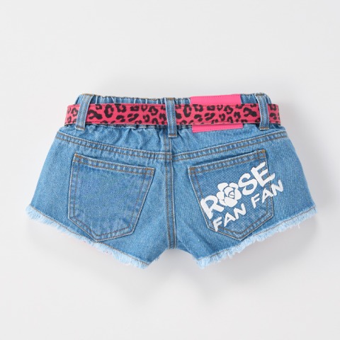 キッズ　ショートパンツ（100～120cm・ROSE FAN FAN）
