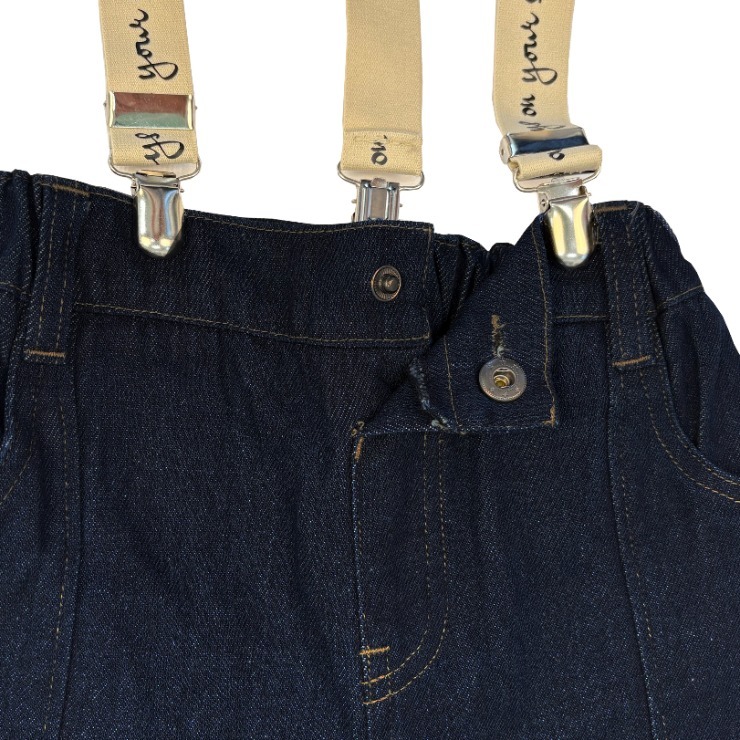 キッズ サスペンダー付きストレートパンツ（100～120cm OPEN NUNU