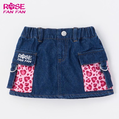 キッズ　スカート（100～120cm・ROSE FAN FAN）