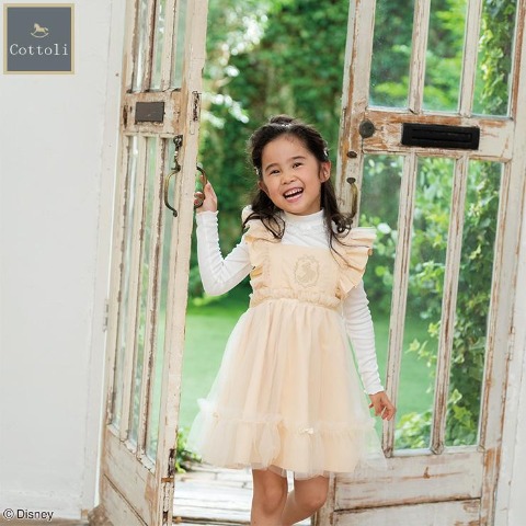 キッズ　ワンピース（100~120cm・Cottoli/Disney） イエロー 203