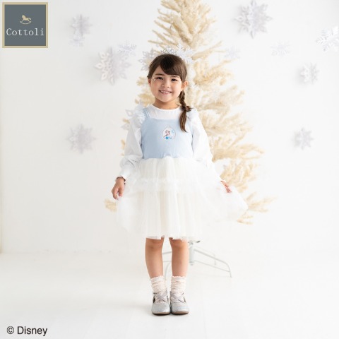 キッズ　ワンピース（100～120cm・Cottoli/Disney）