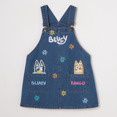 キッズ　ジャンパースカート（100～120cm・ブルーイ）