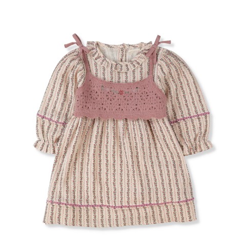 キッズ　ビスチェ+ワンピース （100～120cm・youpiloulou/saori）