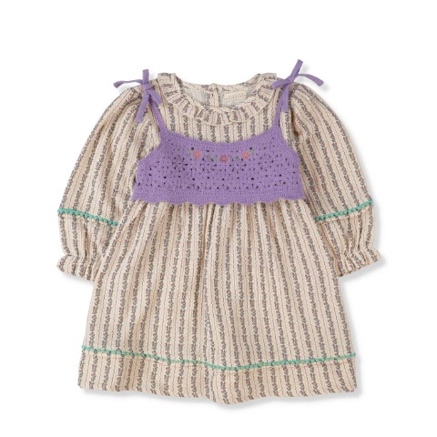 キッズ　ビスチェ+ワンピース （100～120cm・youpiloulou/saori）