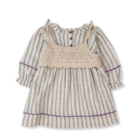 キッズ　ビスチェ+ワンピース （100～120cm・youpiloulou/saori）