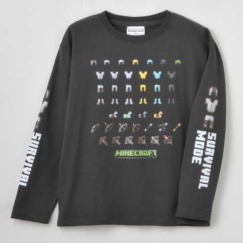 ジュニア　長袖Tシャツ（130～150cm・マインクラフト）