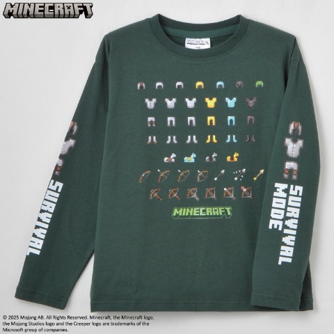 ジュニア　長袖Tシャツ（130～150cm・マインクラフト）