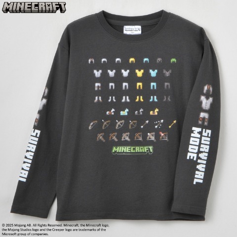 ジュニア　長袖Tシャツ（130～150cm・マインクラフト）