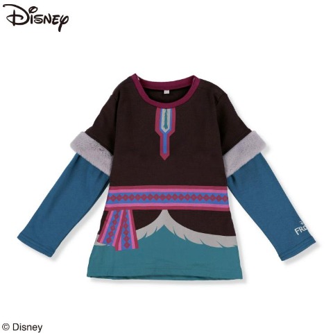 ジュニア　肩開き長袖Ｔシャツ（130・140cm・DISNEY/ユニバーサルデザイン）
