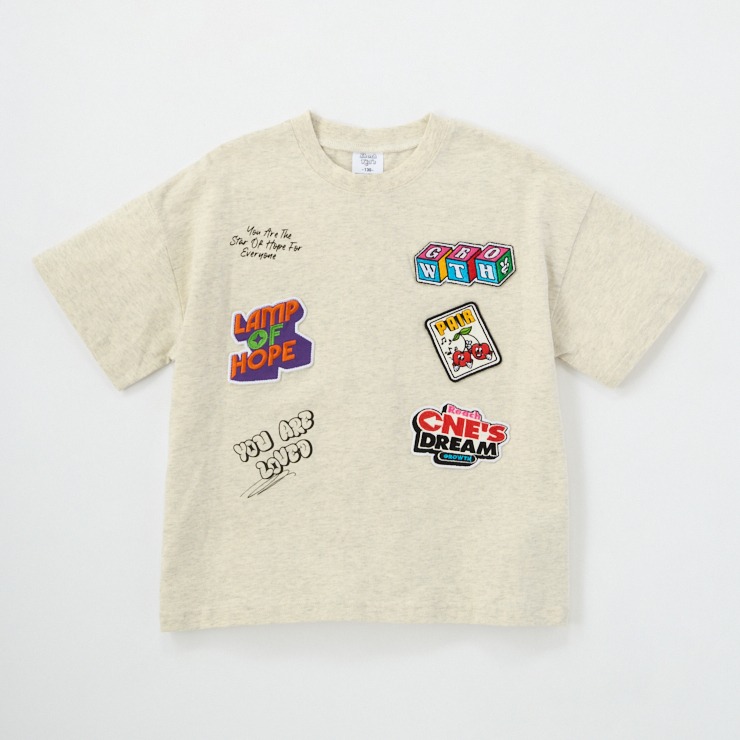 newカラー·ᴥ·♡.*゜バースデーガーランド（ネーム含む）積み木風 パステル ジュニア 半袖Tシャツ（130～150cm・SHORH KID'S） | バースデイ