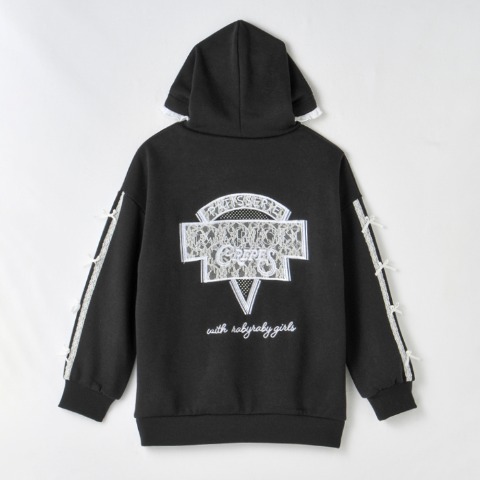 ジュニア　長袖プルパーカ（130～150cm・マリオンクレープ）