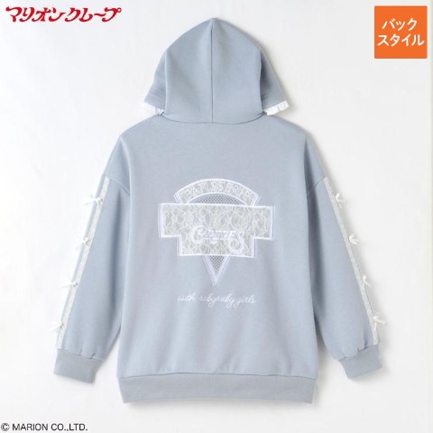 ジュニア　長袖プルパーカ（130～150cm・マリオンクレープ）