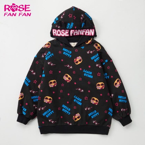 ジュニア　パーカ（130～160cm・ROSE FAN FAN）