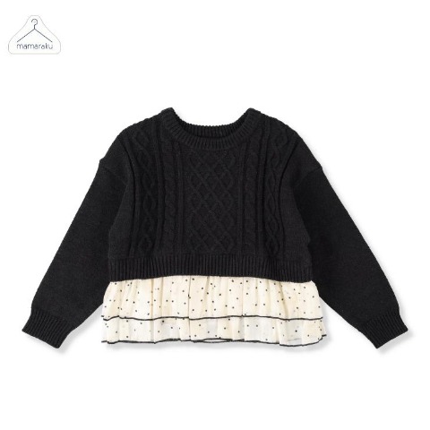 ジュニア　ニットプルオーバー（130cm・mamaraku）