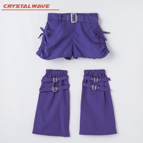 ジュニア　ショートパンツ+レッグカバー（130～150cm・CRYSTAL WAVE）