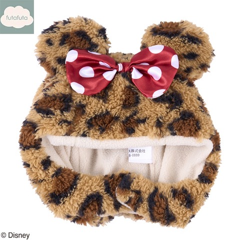 耳付ボアニット帽子（48cm・futafuta/Disney）