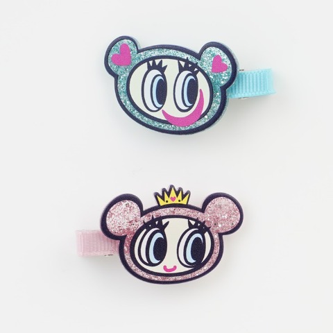 ヘアクリップ2点セット（エンジェルブルーキッズ)