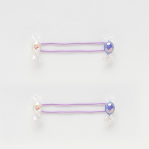 ヘアゴム2個セット パープル 209