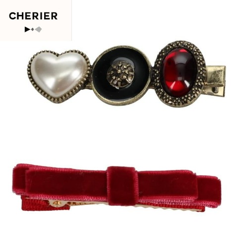 ヘアクリップ2点セット（CHERIER）