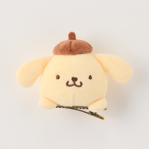 ヘアクリップ（ポムポムプリン）