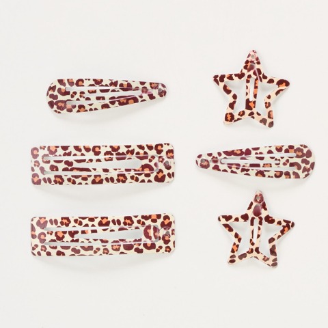 ヘアクリップ6点セット（ROSE FAN FAN)