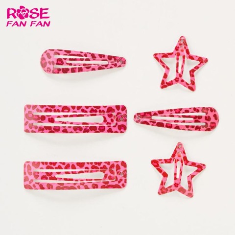 ヘアクリップ6点セット（ROSE FAN FAN)