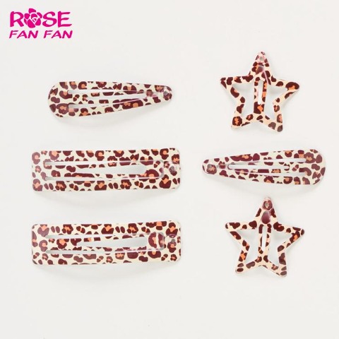 ヘアクリップ6点セット（ROSE FAN FAN)
