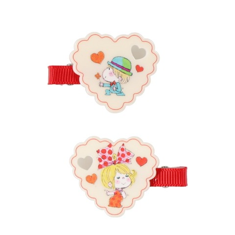 ヘアクリップ2点セット（水森亜土）