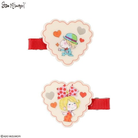 ヘアクリップ2点セット（水森亜土）