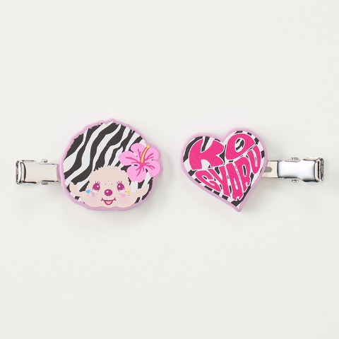 ヘアクリップ2点セット（モンチッチ×KOGYARU)