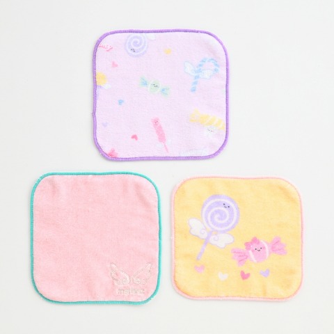 ミニタオル３P（めりあんず） ピンク 210