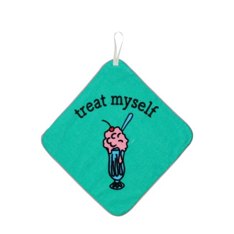 スイーツ柄ループ付きタオル３枚セット