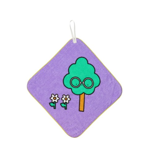 りんご柄ループ付きタオル３枚セット