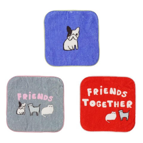 犬柄ミニタオル３枚セット