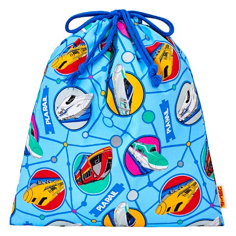 巾着L　プラレール　 サックス