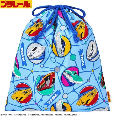 巾着L　プラレール　 サックス