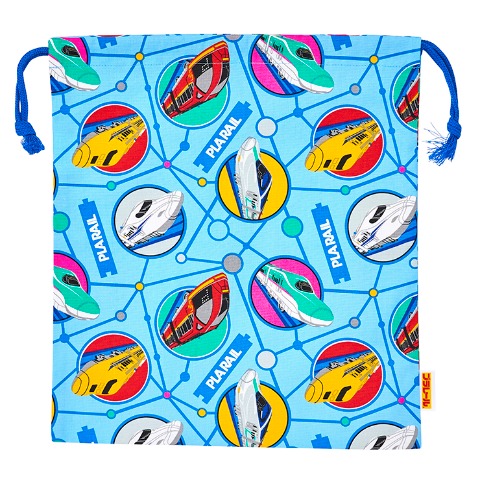 巾着L　プラレール　 サックス