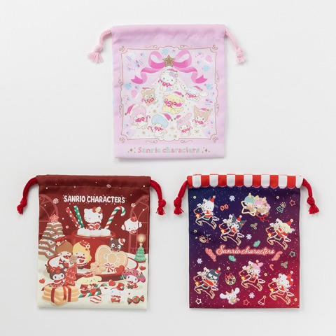 3枚組巾着（Sanrio Characters）