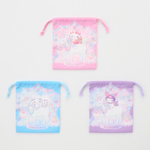 3枚組巾着（Sanrio characters）