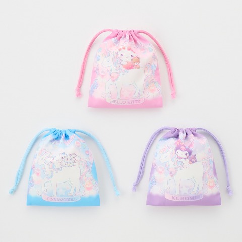 3枚組巾着（Sanrio characters）
