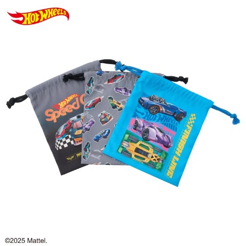 3枚組巾着　（HOT WHEELS）