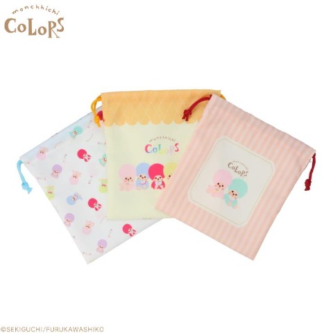 3枚組巾着（モンチッチ×古川紙工）