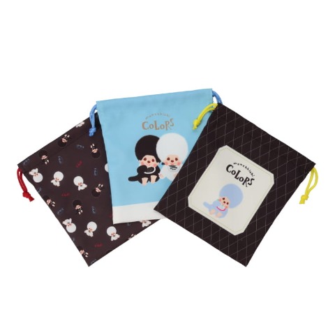 3枚組巾着（モンチッチ×古川紙工）