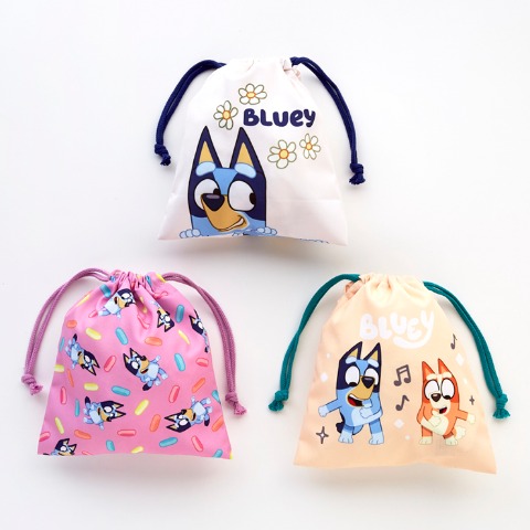 三枚セット巾着（ブルーイ）