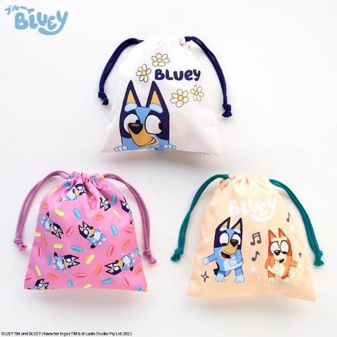 三枚セット巾着（ブルーイ）