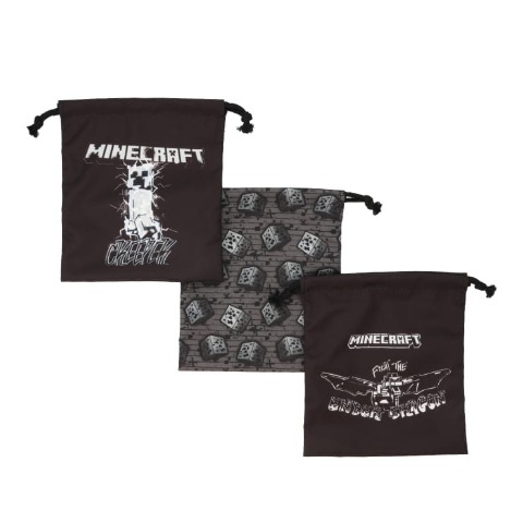 3枚組巾着（マインクラフト）
